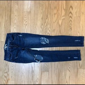 VICI mid rise skinny distressed denim